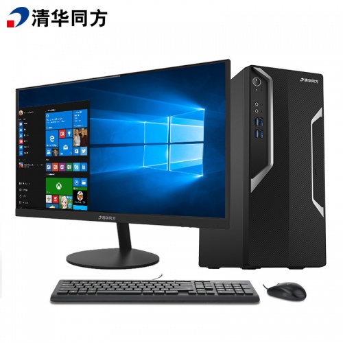 清华同方 超越E500-90132 商用台式机 A6-8580/8G/1T/DVDRW/Win 7 专业版/21.5英寸/三年上门